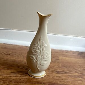 Lenox Cream Vase with Floral Design
